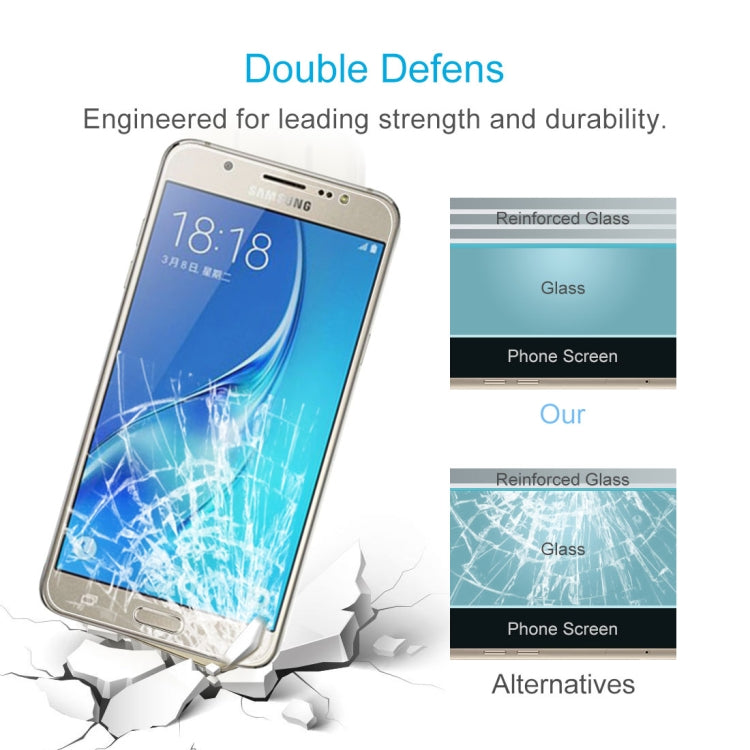 10 PCS 0.26mm 9H+ Surface Hardness 2.5D Explosion-proof Tempered Glass Film for Galaxy J7 / J700, For Galaxy J7 / J700