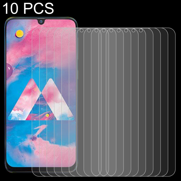 Lot de 10 films en verre trempé 9H 2,5D (0,26 mm) pour Galaxy M30