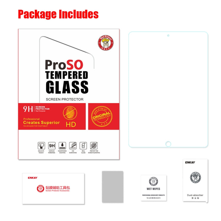 ENKAY Hat-Prince 0.33mm 9H 2.5D Curved Edge Tempered Glass Film for iPad Air 2019