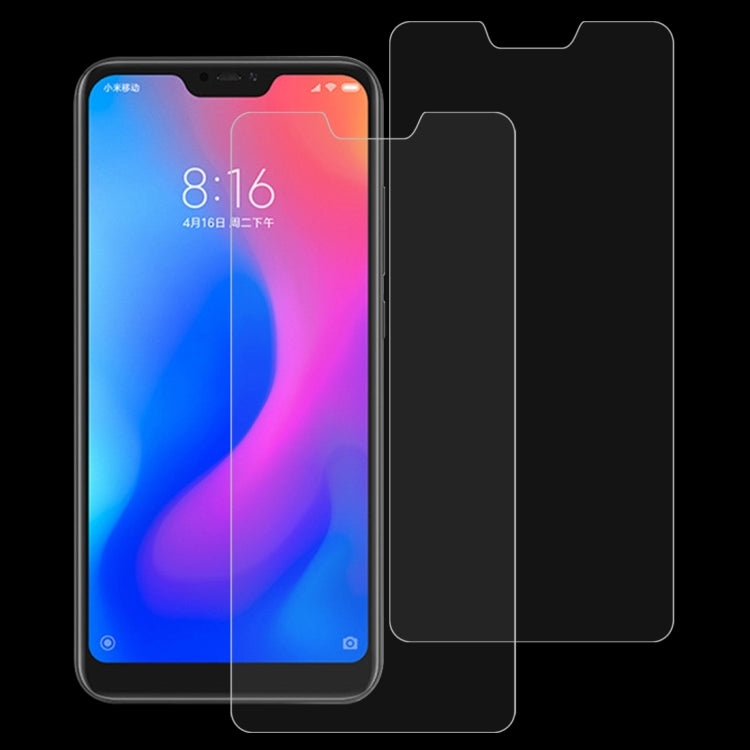Lot de 2 films en verre trempé 0,26 mm, dureté 9H, bords incurvés 2,5D, pour Xiaomi Redmi Note 6 Pro
