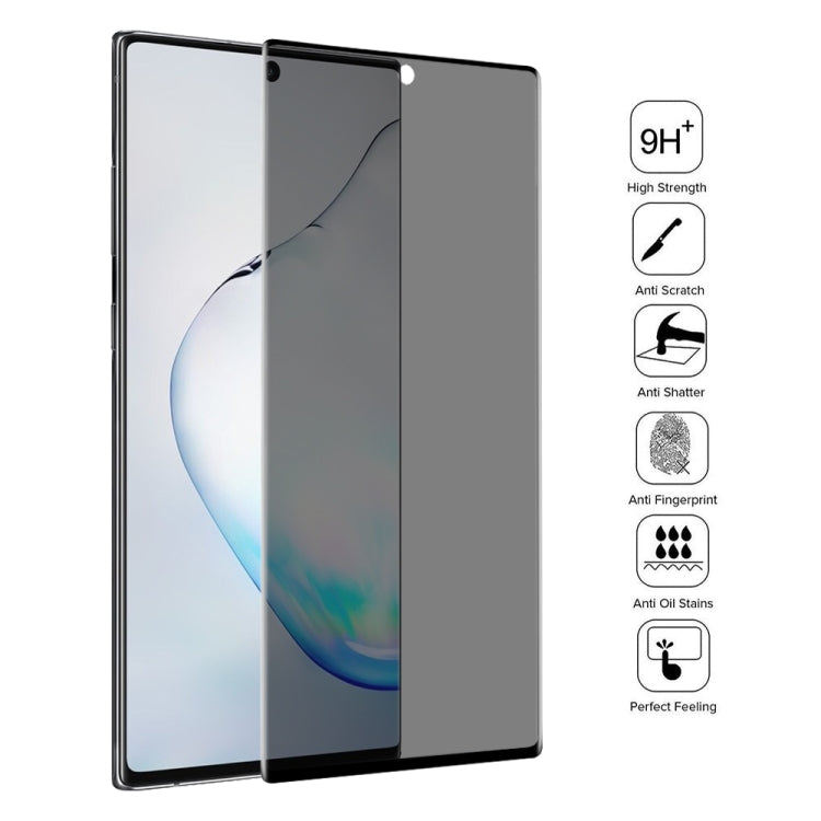 Film en verre trempé anti-espion UV pour Galaxy Note 10 (1 pièce)