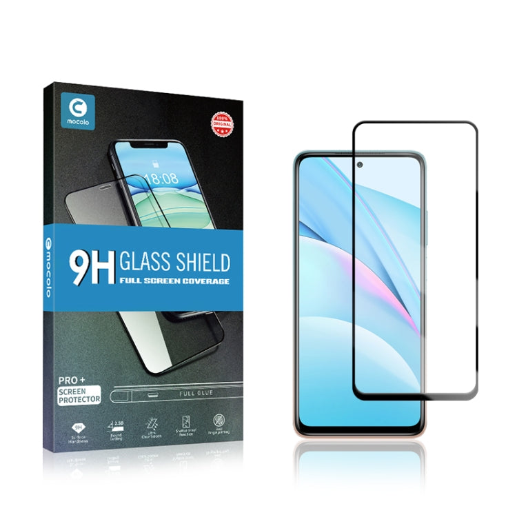 mocolo 0.33mm 9H 2.5D Full Glue Silk Print Tempered Glass Film for Xiaomi Mi 10T Lite, Support Fingerprint Unlock