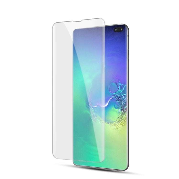Verre trempé incurvé liquide UV pour Galaxy S10 Plus, compatible avec le déverrouillage par empreinte digitale, pour Galaxy S10 Plus (1 pièce)
