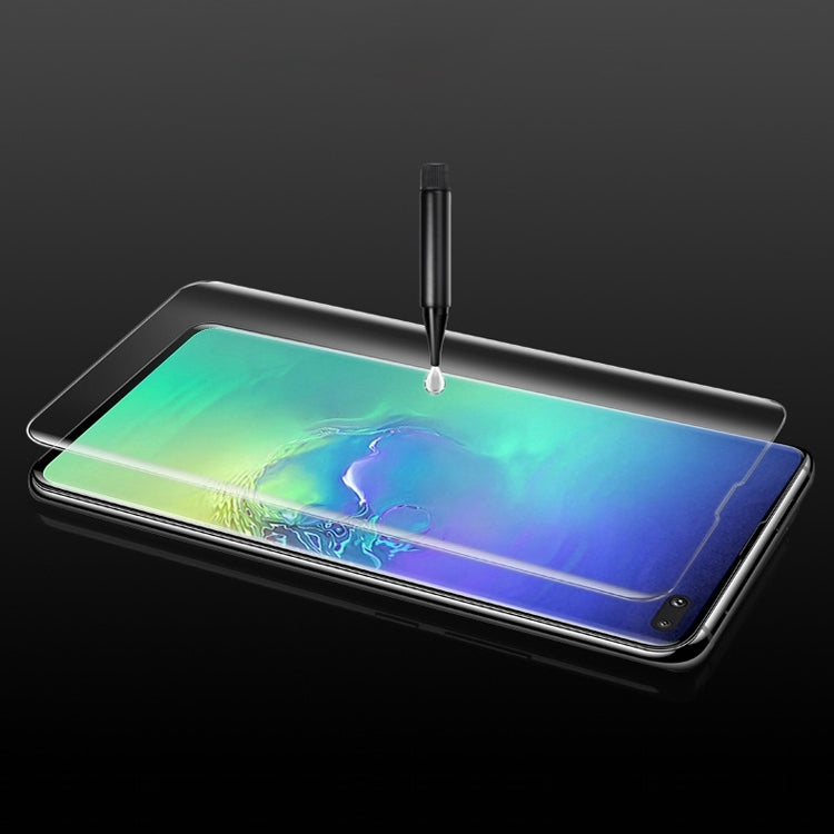 Verre trempé incurvé liquide UV pour Galaxy S10 Plus, compatible avec le déverrouillage par empreinte digitale, pour Galaxy S10 Plus (1 pièce)