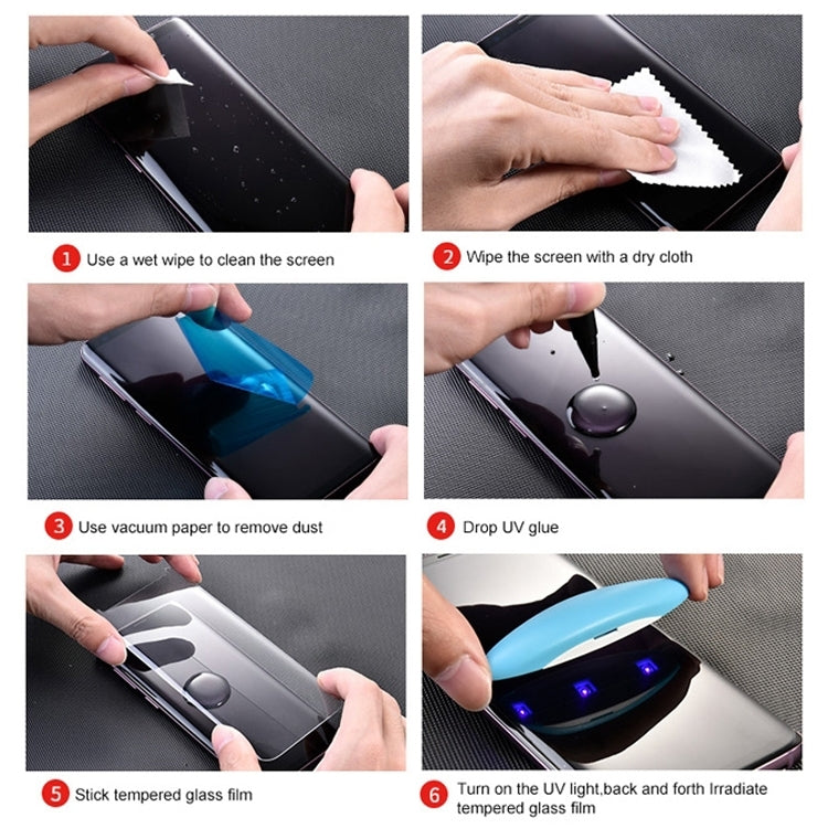 Verre trempé incurvé liquide UV pour Galaxy S10 Plus, compatible avec le déverrouillage par empreinte digitale, pour Galaxy S10 Plus (1 pièce)