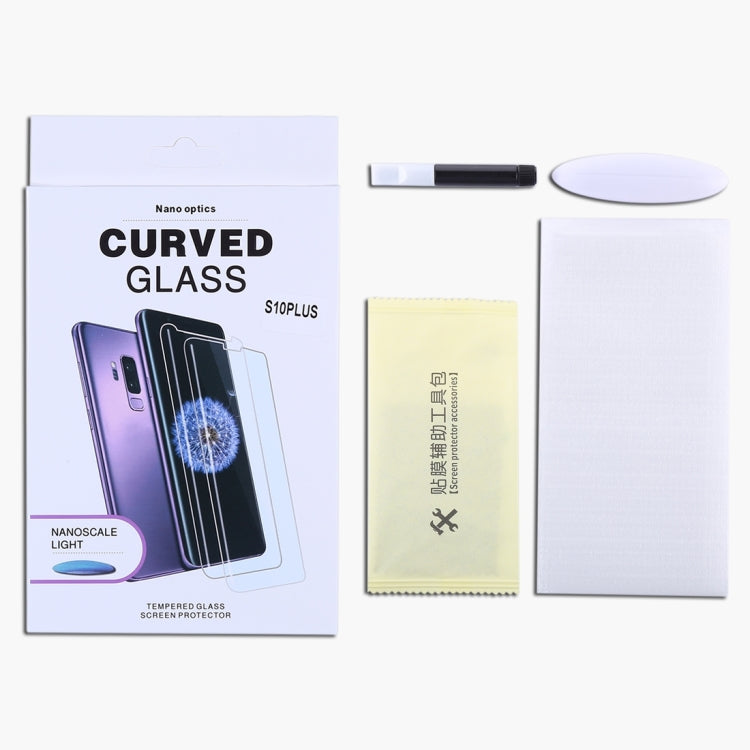 Verre trempé incurvé liquide UV pour Galaxy S10 Plus, compatible avec le déverrouillage par empreinte digitale, pour Galaxy S10 Plus (1 pièce)