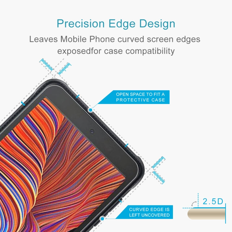 For Samsung Galaxy Xcover 5 0.26mm 9H Surface Hardness 2.5D Explosion-proof Tempered Glass Half Screen Film
