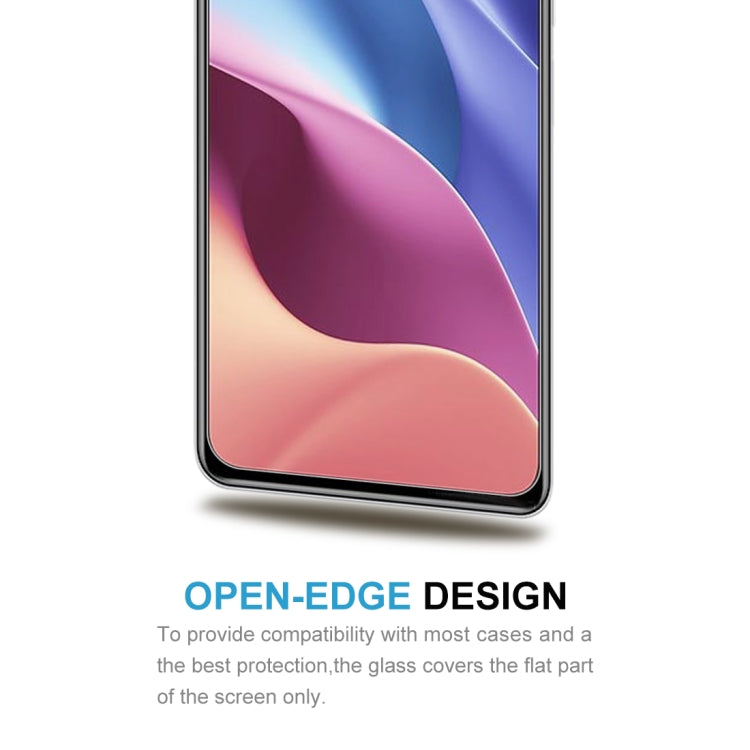 For Xiaomi Redmi K40 5G 10 PCS 0.26mm 9H Surface Hardness 2.5D Explosion-proof Tempered Glass Non-full Screen Film