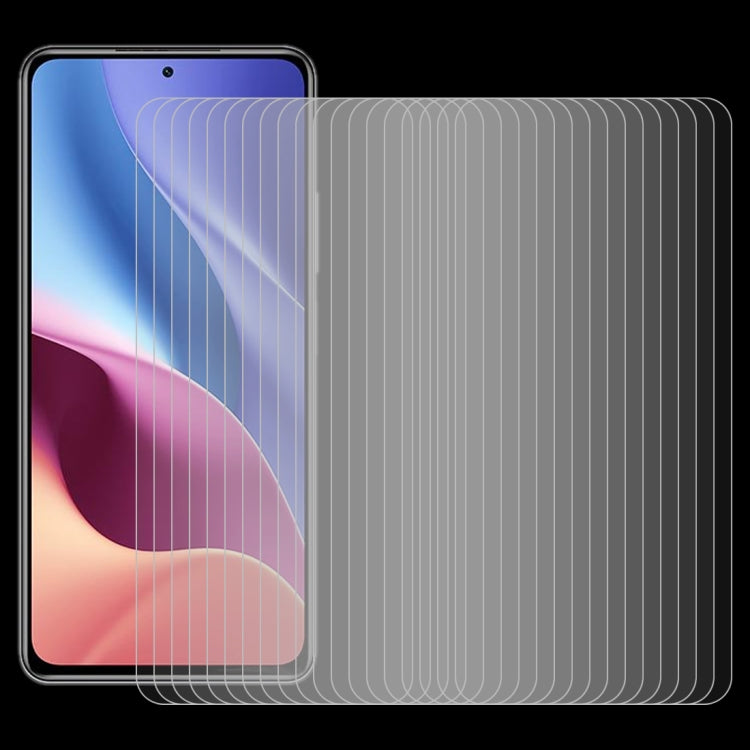 For Xiaomi Redmi K40 5G 50 PCS 0.26mm 9H Surface Hardness 2.5D Explosion-proof Tempered Glass Non-full Screen Film