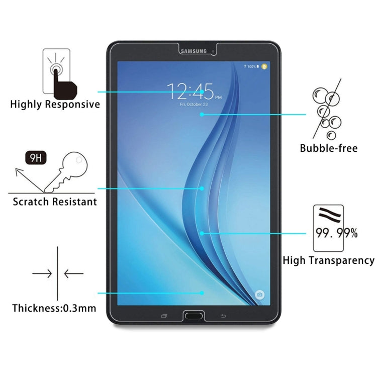 75 PCS for Samsung  Galaxy Tab E 8.0 / T377 0.3mm 9H Surface Hardness Tempered Glass Film, For T377