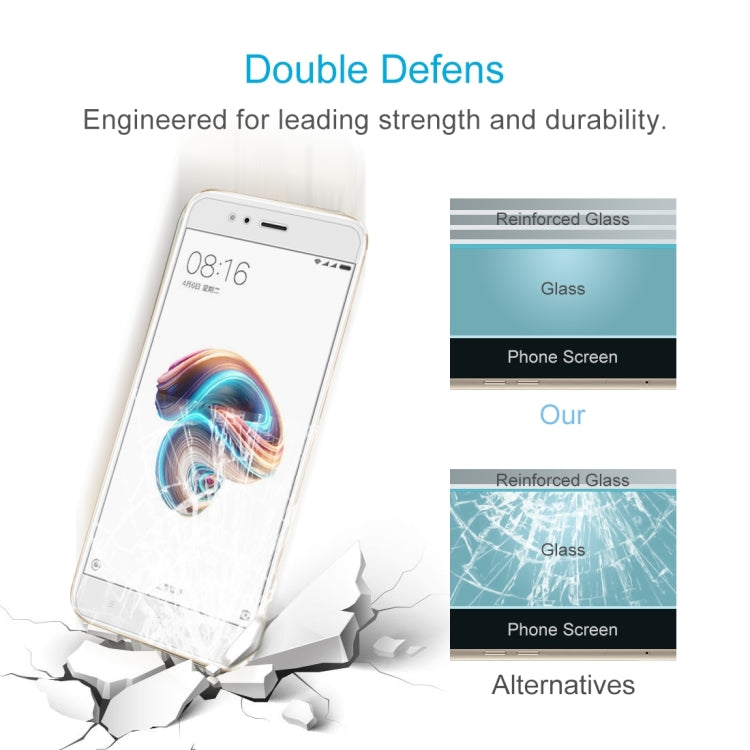 100 PCS for Xiaomi Mi 5X / A1 0.26mm 9H Surface Hardness 2.5D Explosion-proof Full Screen Tempered Glass Screen Film