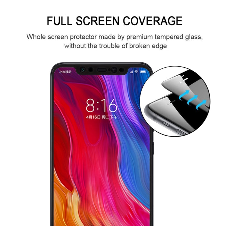 0.26mm 9H 2.5D Tempered Glass Film for Xiaomi Mi 8, For Mi 8(Black)
