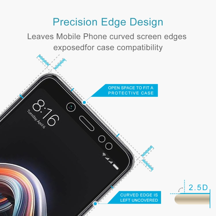 0.26mm 9H Surface Hardness 2.5D Curved Edge Tempered Glass Film for Xiaomi Redmi Note 5 Pro