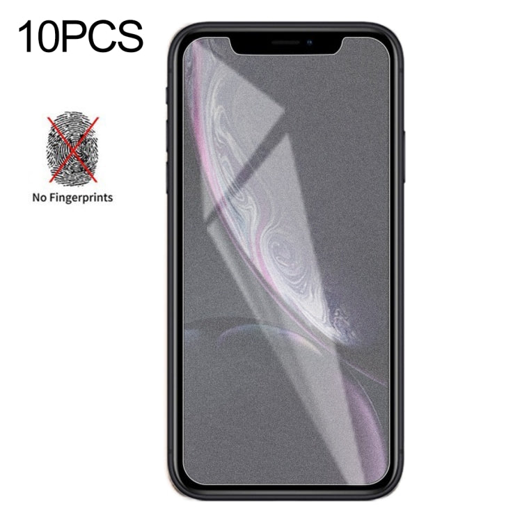 For iPhone XR / iPhone 11 10pcs Non-Full Matte Frosted Tempered Glass Film, For iPhone XR / iPhone 11(10 PCS)