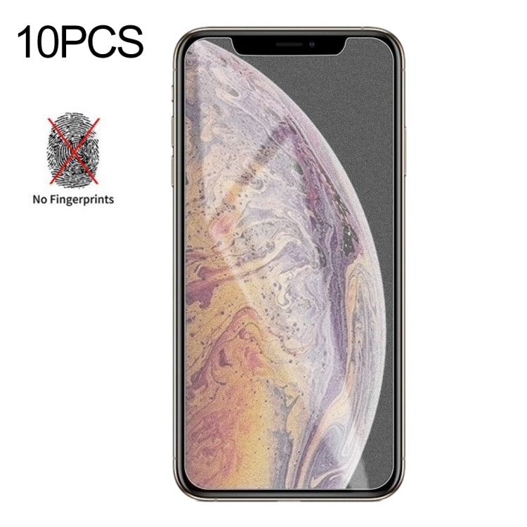 For iPhone XS Max / iPhone 11 Pro Max 10pcs Non-Full Matte Frosted Tempered Glass Film, For iPhone XS Max / iPhone 11 Pro Max(10 PCS)