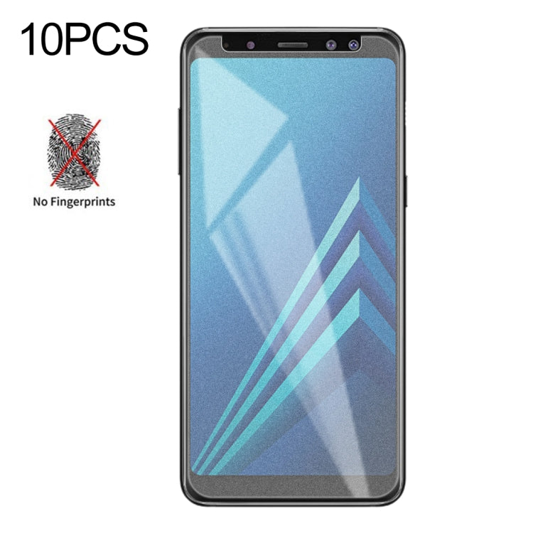 10 PCS Non-Full Matte Frosted Tempered Glass Film for Galaxy A8 (2018), For Galaxy A8 (2018)