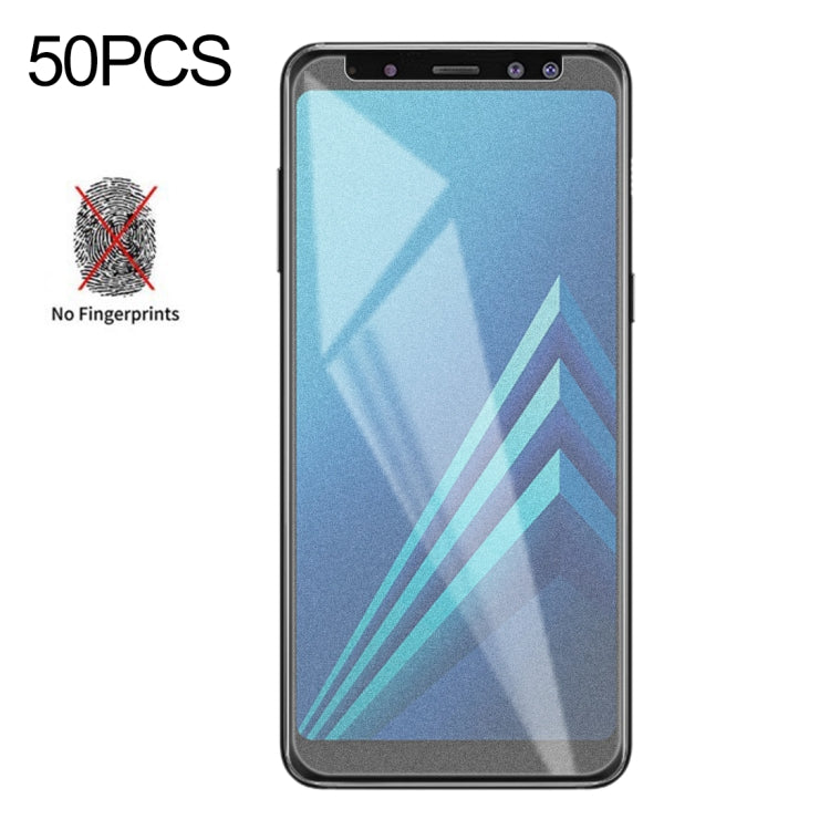50 PCS Non-Full Matte Frosted Tempered Glass Film for Galaxy A8 (2018), No Retail Package, For Galaxy A8 (2018) (50 PCS)