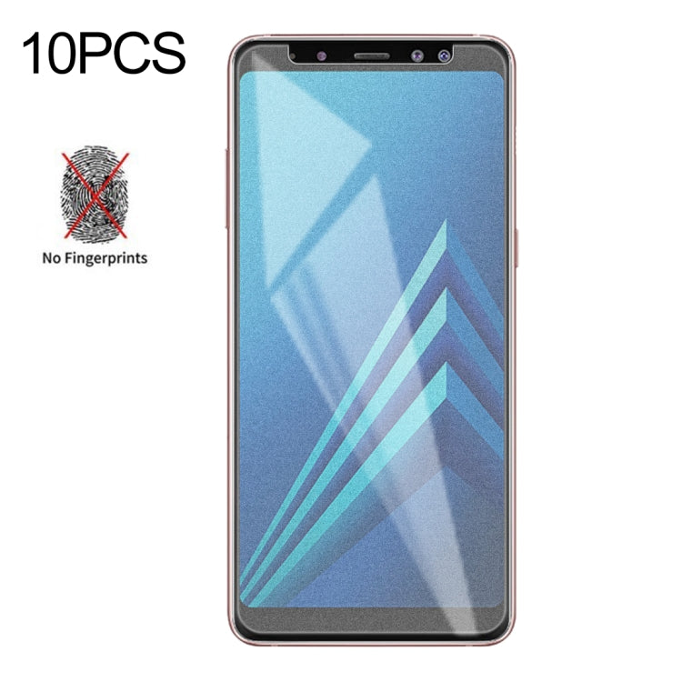 10 PCS Non-Full Matte Frosted Tempered Glass Film for Galaxy A8+ (2018), For Galaxy A8+ (2018)