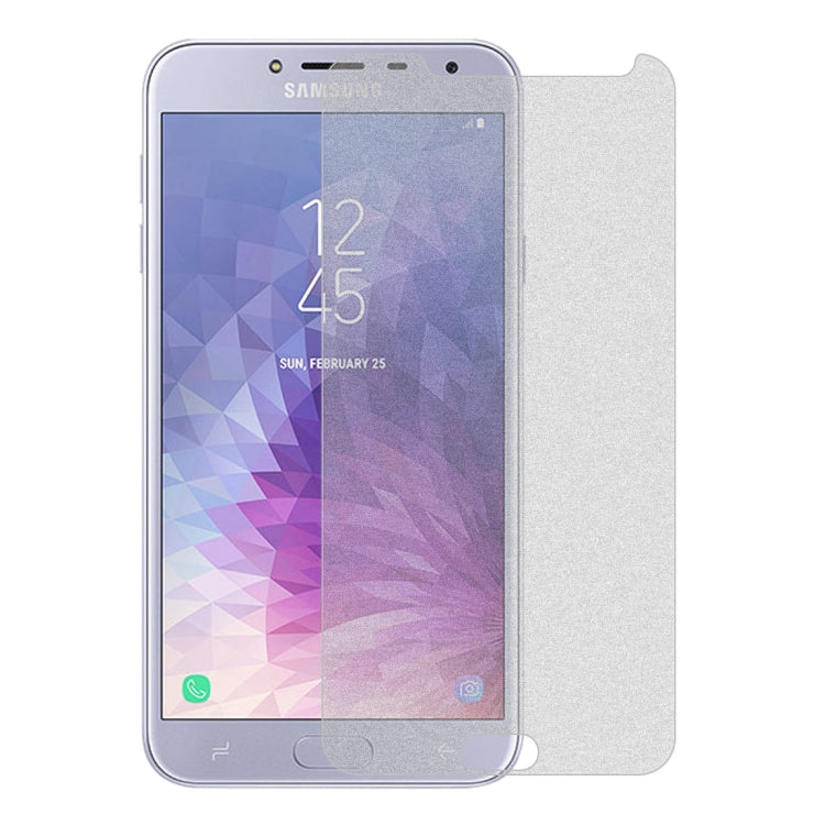 10 PCS Non-Full Matte Frosted Tempered Glass Film for Galaxy J4, For Galaxy J4