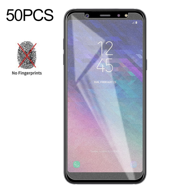 50 PCS Non-Full Matte Frosted Tempered Glass Film for Galaxy A6+ (2018), No Retail Package, For Galaxy A6+ (2018) (50 PCS)