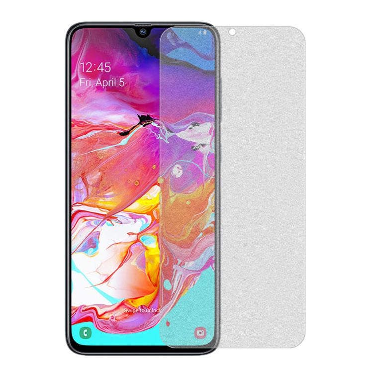 10 PCS Non-Full Matte Frosted Tempered Glass Film for Galaxy A70, For Galaxy A70
