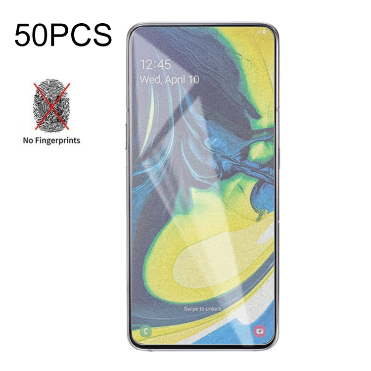 50 PCS Non-Full Matte Frosted Tempered Glass Film for Galaxy A80 / A90, No Retail Package, For Galaxy A80 / A90 (50 PCS)