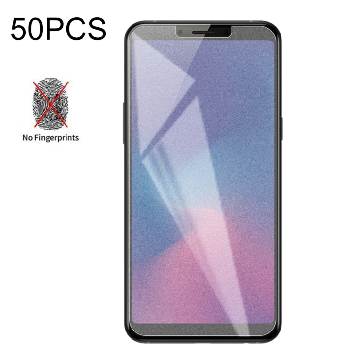 50 PCS Non-Full Matte Frosted Tempered Glass Film for Galaxy A6s, No Retail Package, For Galaxy A6s (50 PCS)