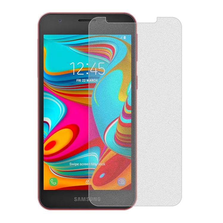 50 PCS Non-Full Matte Frosted Tempered Glass Film for Galaxy A2 Core, No Retail Package, For Galaxy A2 Core (50 PCS)