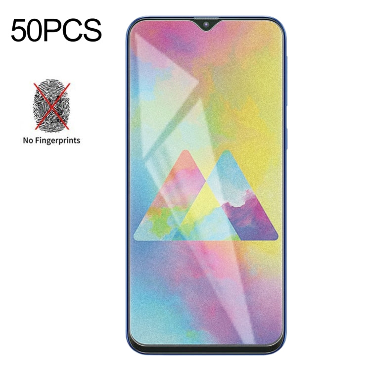 50 PCS Non-Full Matte Frosted Tempered Glass Film for Galaxy M20, No Retail Package, For Galaxy M20 (50 PCS)