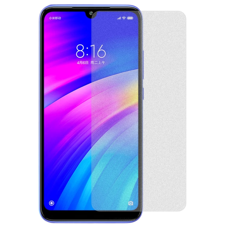 50 PCS Non-Full Matte Frosted Tempered Glass Film for Xiaomi Redmi 7, No Retail Package