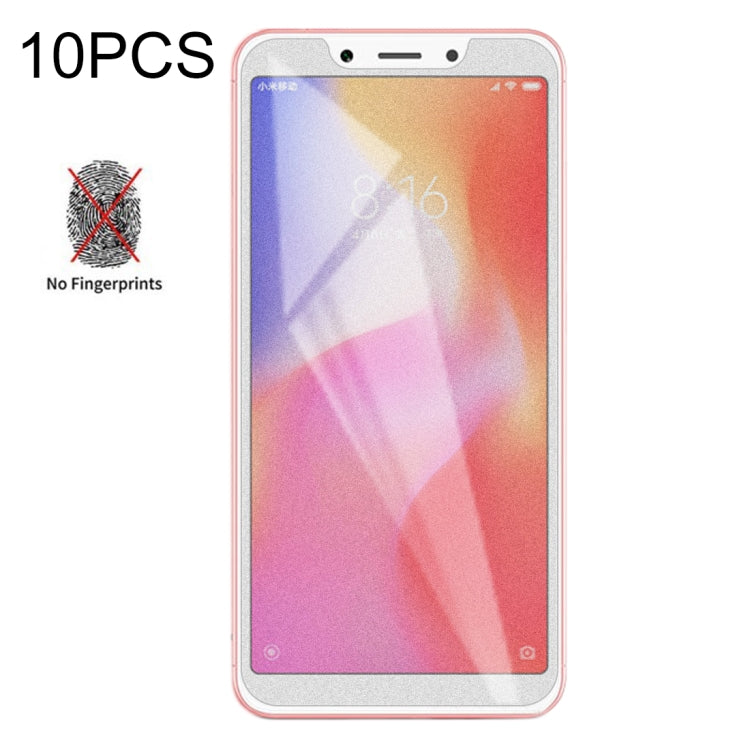 10 PCS Non-Full Matte Frosted Tempered Glass Film for Xiaomi Redmi 6 / Redmi 6A