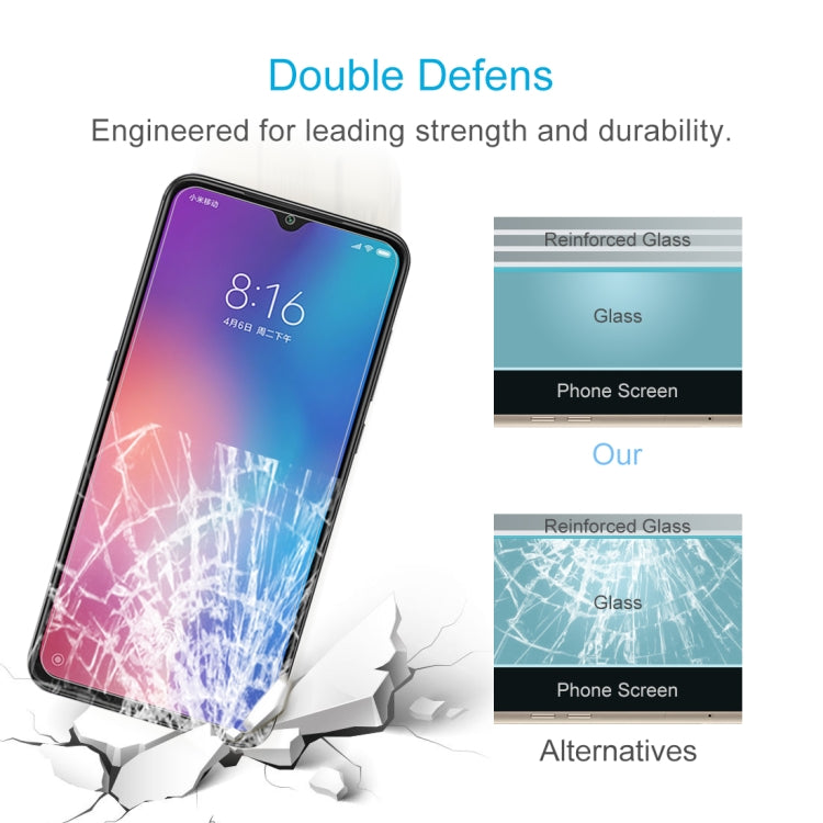 10 PCS 0.26mm 9H 2.5D Tempered Glass Film for Xiaomi Mi 9