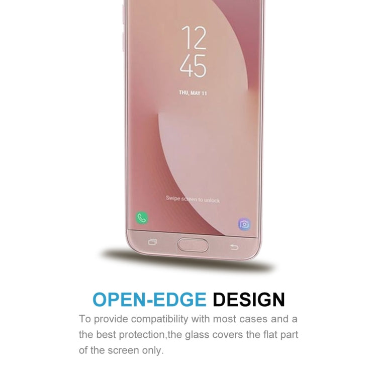 Lot de 10 films en verre trempé antidéflagrants pour Galaxy J7 (2017) (version américaine) 0,3 mm, dureté 9H, 2,5D, non plein écran, pour Galaxy J7 (2017) (version américaine) (10 pièces)