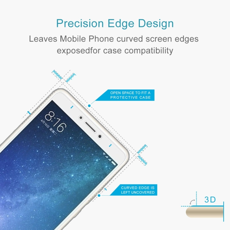 10 PCS for  Xiaomi Mi Max 2 0.3mm 9H Surface Hardness 2.5D Explosion-proof Non-full Screen Tempered Glass Screen Film