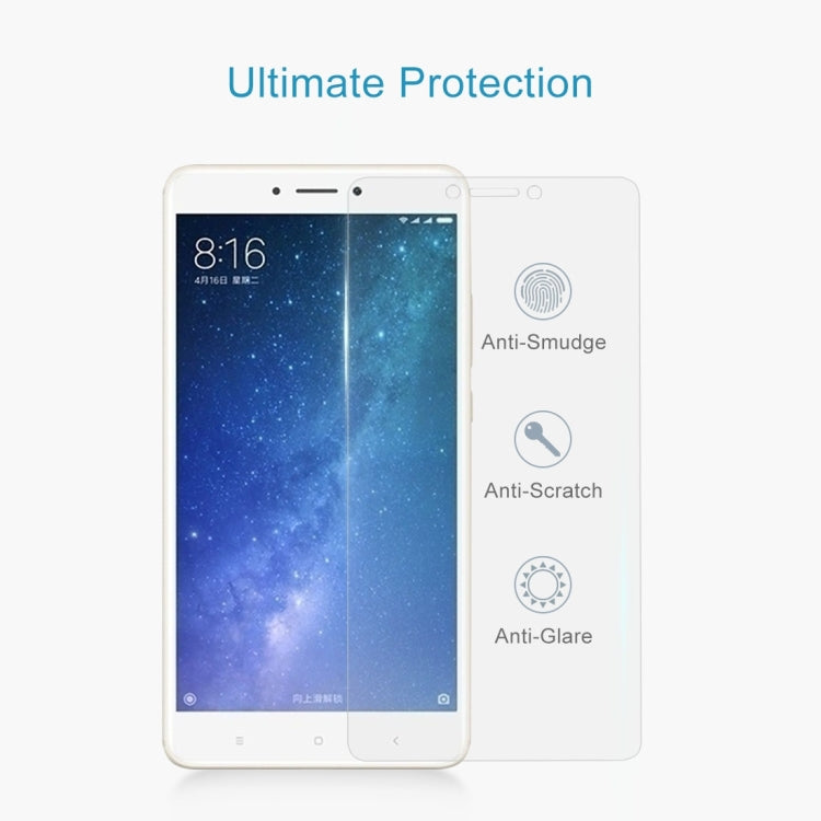 For Xiaomi Mi Max 2 0.3mm 9H Surface Hardness 2.5D Explosion-proof Non-full Screen Tempered Glass Screen Film