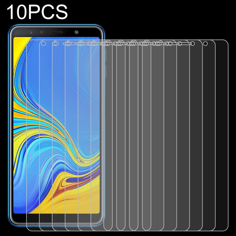 10 PCS 0.26mm 9H 2.5D Tempered Glass Film for Galaxy A7 (2018), For Galaxy A7 (2018)