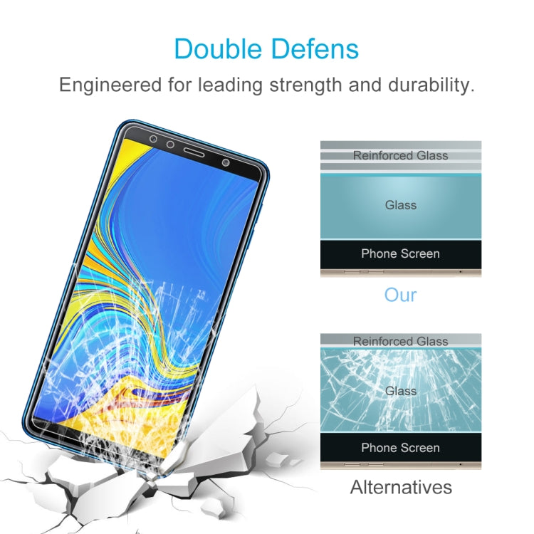 10 PCS 0.26mm 9H 2.5D Tempered Glass Film for Galaxy A7 (2018), For Galaxy A7 (2018)