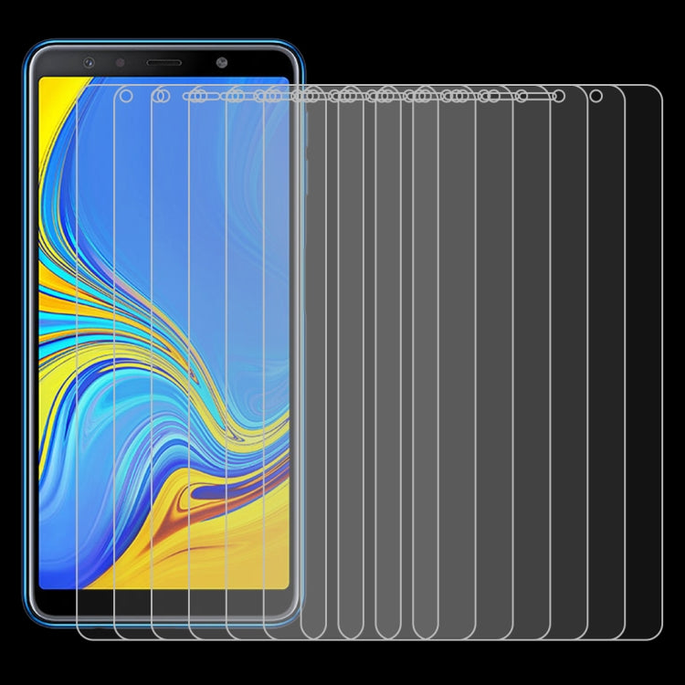 10 PCS 0.26mm 9H 2.5D Tempered Glass Film for Galaxy A7 (2018), For Galaxy A7 (2018)