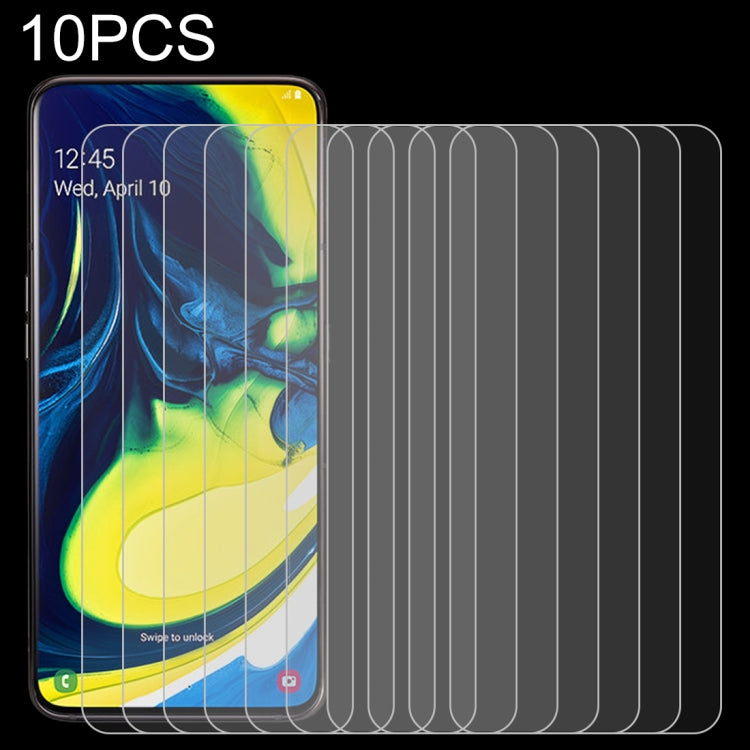10 PCS 0.26mm 9H 2.5D Tempered Glass Film for Galaxy A80/A90, For Galaxy A80