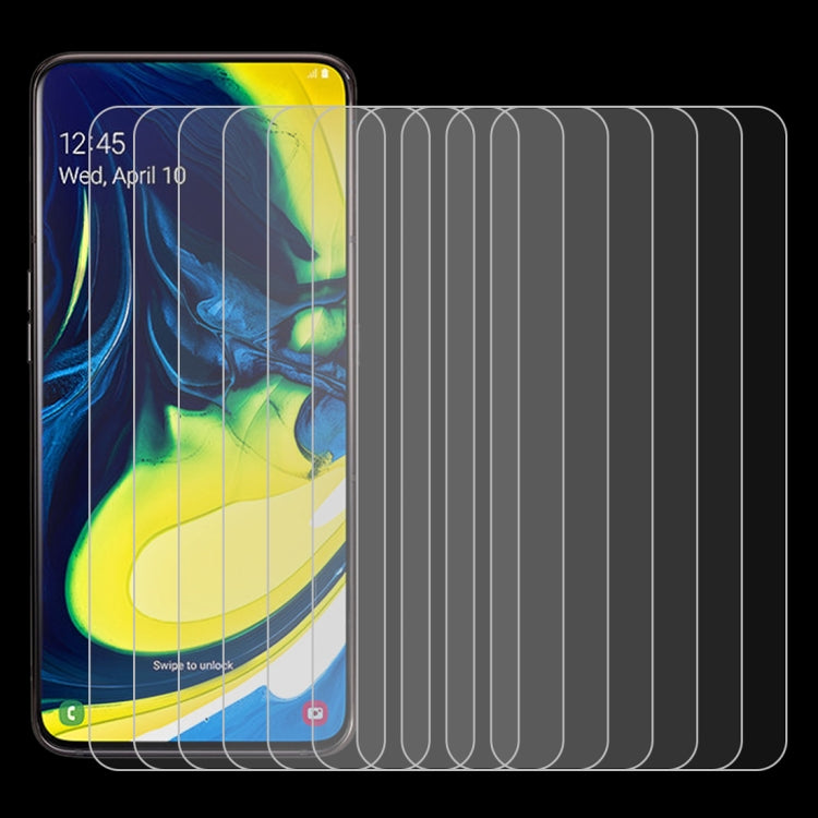 10 PCS 0.26mm 9H 2.5D Tempered Glass Film for Galaxy A80/A90, For Galaxy A80