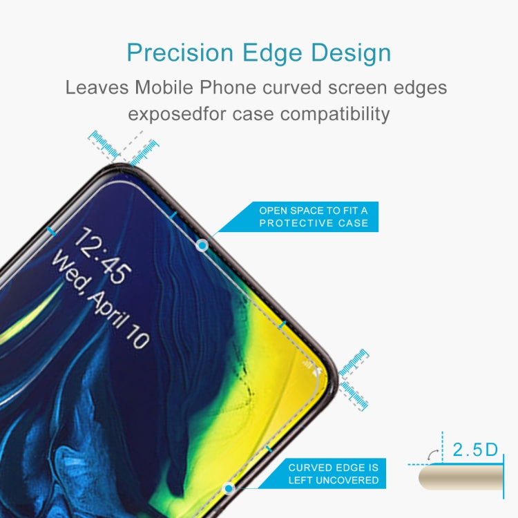 Film en verre trempé 0,26 mm 9H 2,5D pour Galaxy A80/A90, pour Galaxy A80