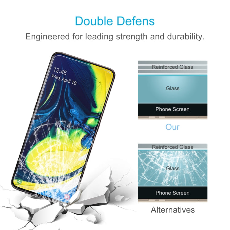 0.26mm 9H 2.5D Tempered Glass Film for Galaxy A80/A90, For Galaxy A80
