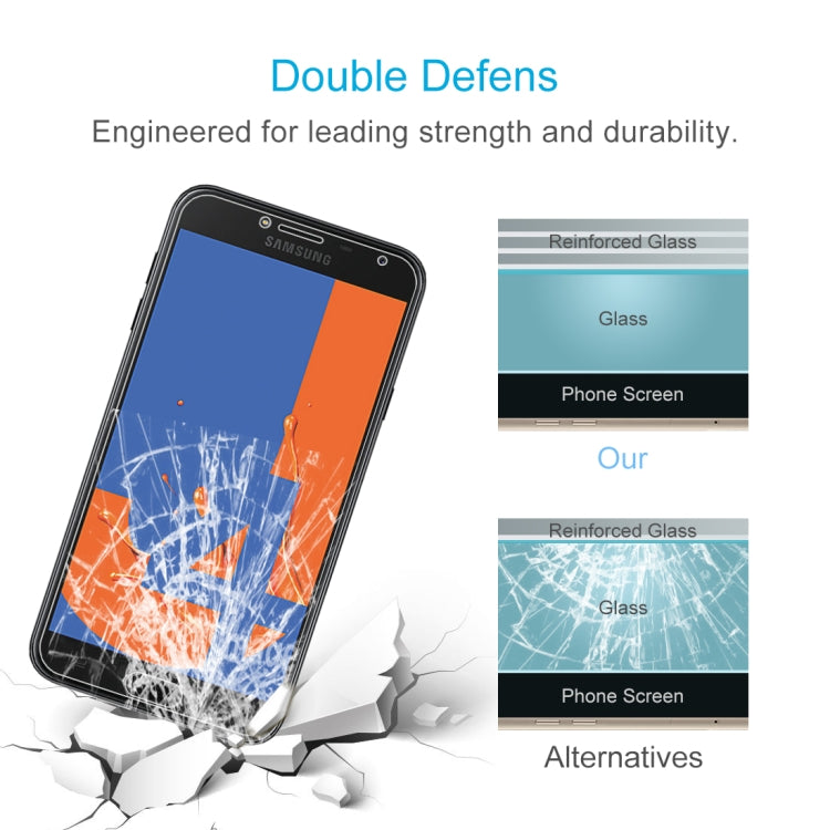 10 PCS 0.26mm 9H 2.5D Tempered Glass Film for Galaxy J4, For Galaxy J4
