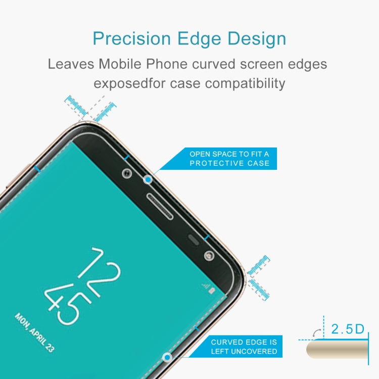 10 PCS 0.26mm 9H 2.5D Tempered Glass Film for Galaxy J6, For Galaxy J6