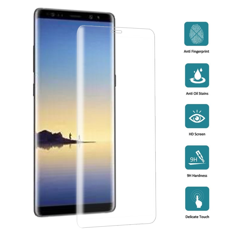 Lot de 25 films de protection d'écran en verre trempé incurvé 3D pour Galaxy Note 8, dureté 9H, 0,3 mm, plein écran, pour Galaxy Note 8 (25 pièces), pour Galaxy Note 8, pour Galaxy Note 8, sérigraphie