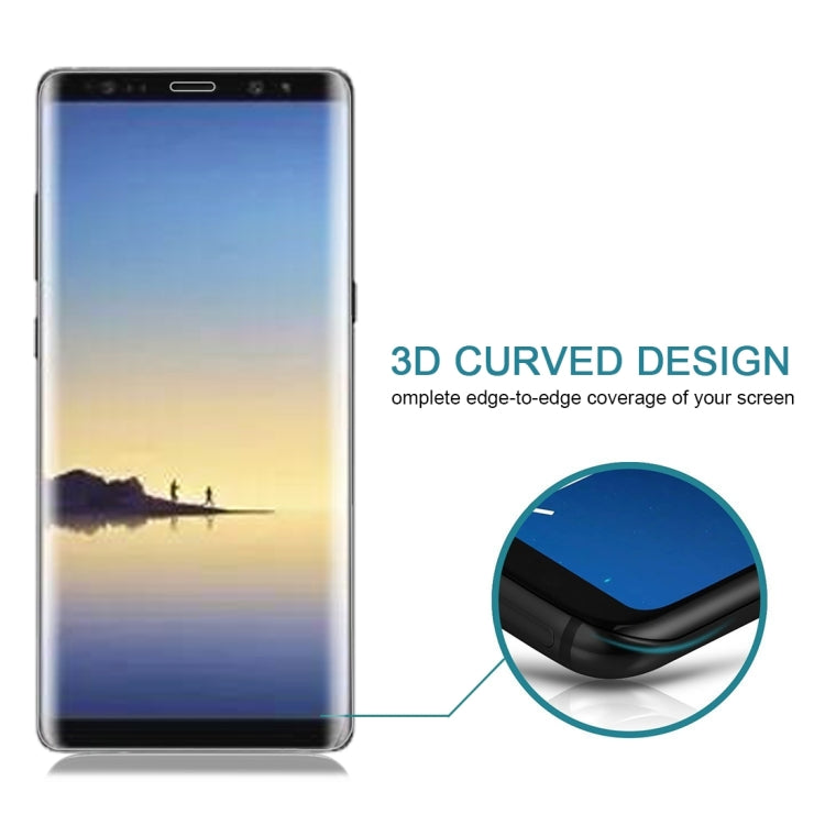 Lot de 25 films de protection d'écran en verre trempé incurvé 3D pour Galaxy Note 8, dureté 9H, 0,3 mm, plein écran, pour Galaxy Note 8 (25 pièces), pour Galaxy Note 8, pour Galaxy Note 8, sérigraphie
