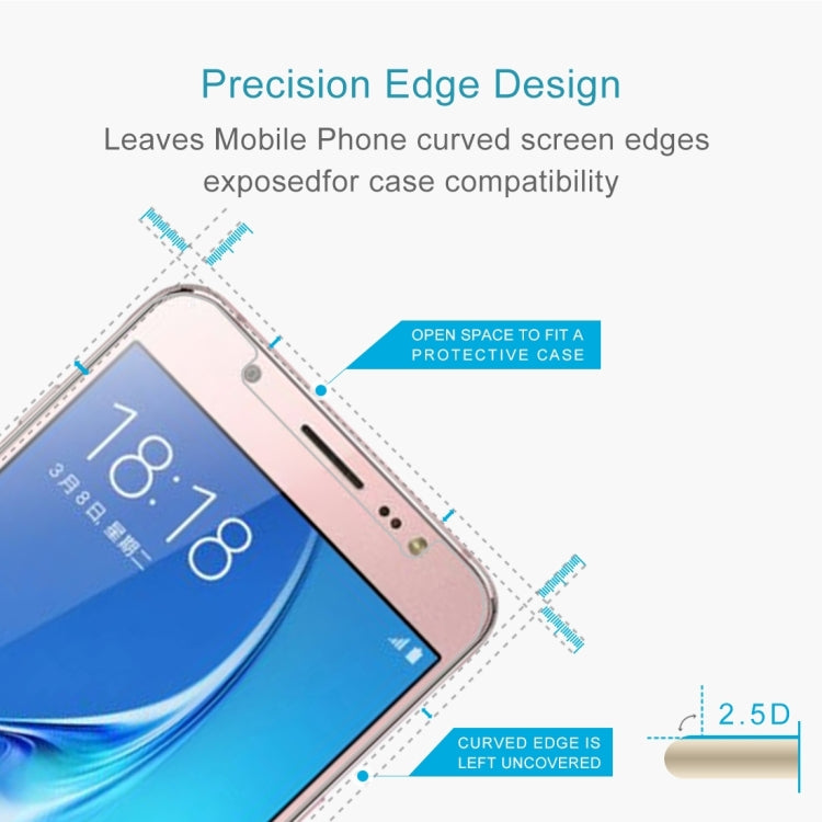 For Galaxy J5 (2017) / J530 (US Version) 0.3mm 9H Surface Hardness 2.5D Explosion-proof Tempered Glass Non-full Screen Film, For Galaxy J5 (2017) / J530 (US Version)(1 PC)