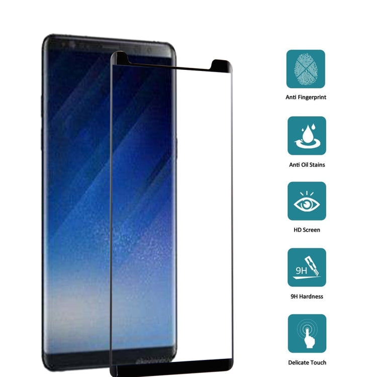 Lot de 25 films de protection d'écran en verre trempé incurvé 3D pour Galaxy Note 8, dureté 9H, 0,3 mm, non plein écran