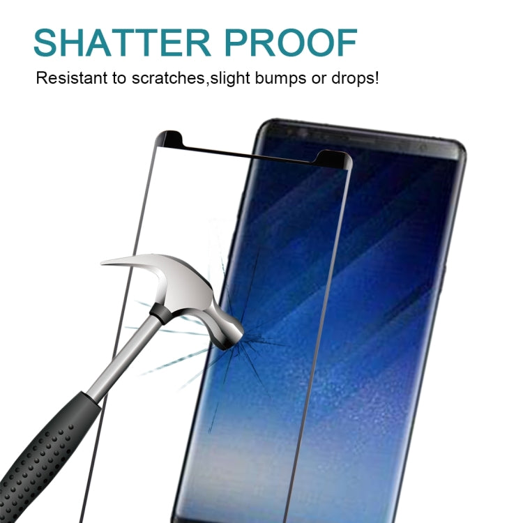 Lot de 25 films de protection d'écran en verre trempé incurvé 3D pour Galaxy Note 8, dureté 9H, 0,3 mm, non plein écran