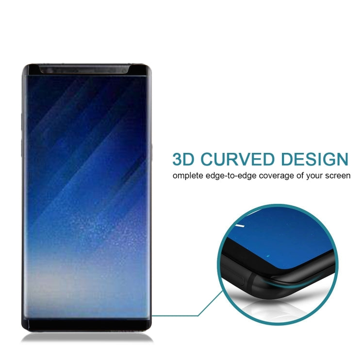 Lot de 25 films de protection d'écran en verre trempé incurvé 3D pour Galaxy Note 8, dureté 9H, 0,3 mm, non plein écran